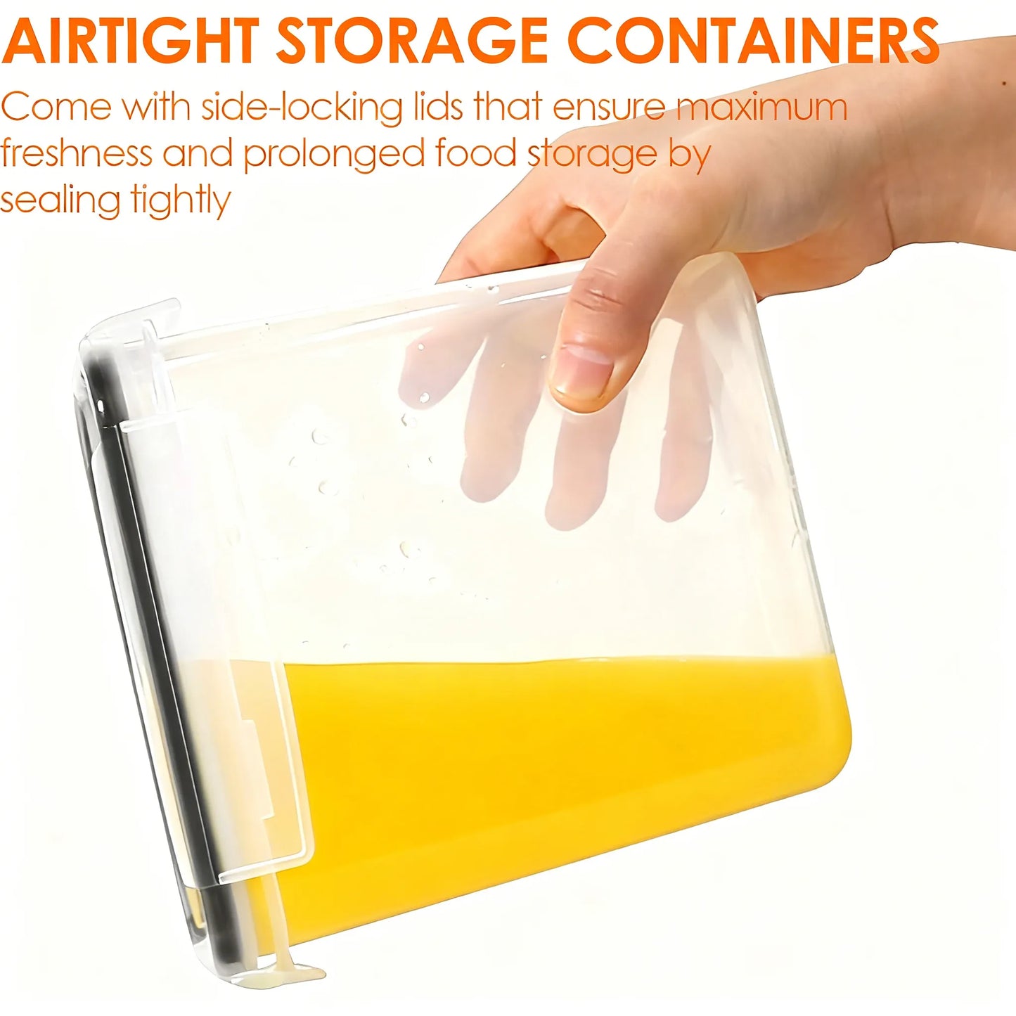 9-Pcs BPA-Free Airtight Food Containers, 2L Capacity with Labels